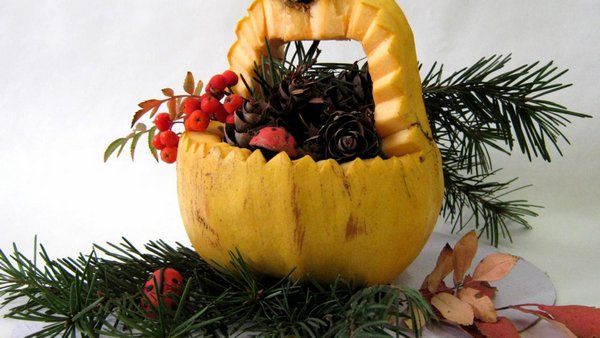 Корзина из тыквы своими руками для детского сада 6